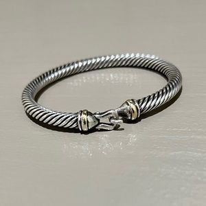 David Yurman Classic Buckle Bracelet with 18K Gold, 5mm, size small